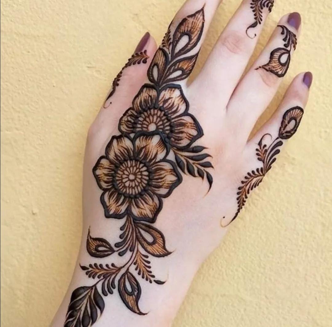 Royal Design Mehndi with intricate mandala patterns