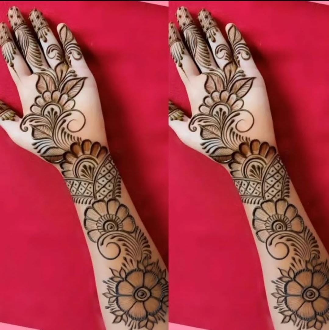 Elegant Mehndi design for Rakshabandhan.
